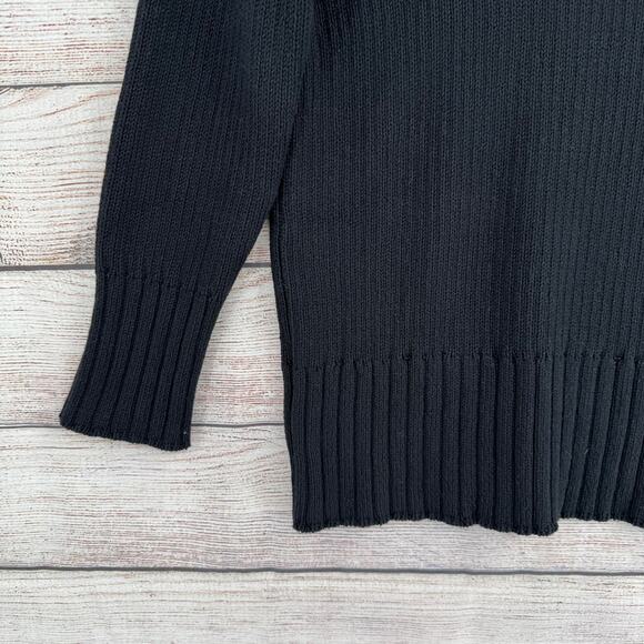 Free People FP Beach Rib Knit Mock Neck Sweater Womens XS Black - Picture 7 of 13